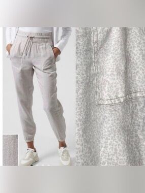 Athleta Cabo linen joggers , cheetah print NWT, size 6P